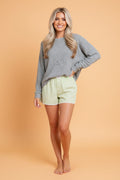 Gingham Plaid Button Lace Trim Boxer Shorts - Rooted & Reckless Co.