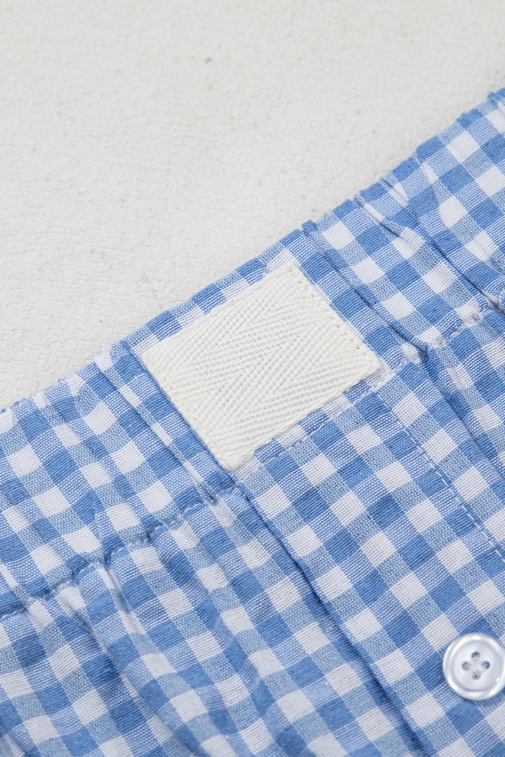 Gingham Plaid High Elastic Waist Shorts - Rooted & Reckless Co.