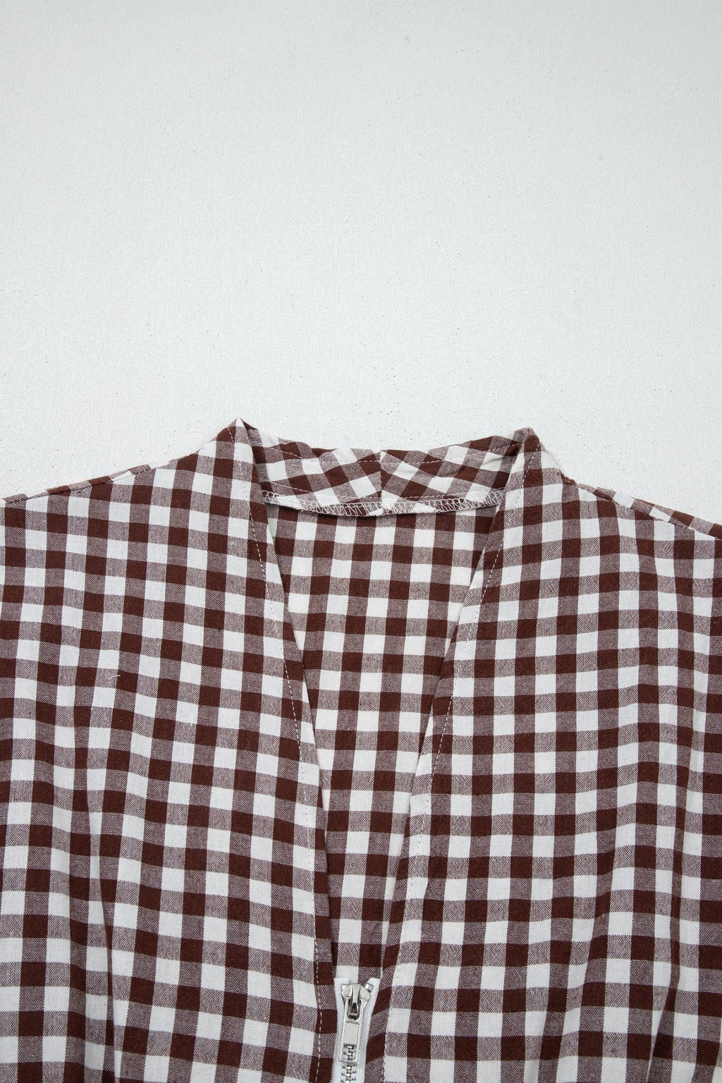 Gingham Plaid Zipped Cinched Waist Maxi Dress - Rooted & Reckless Co.