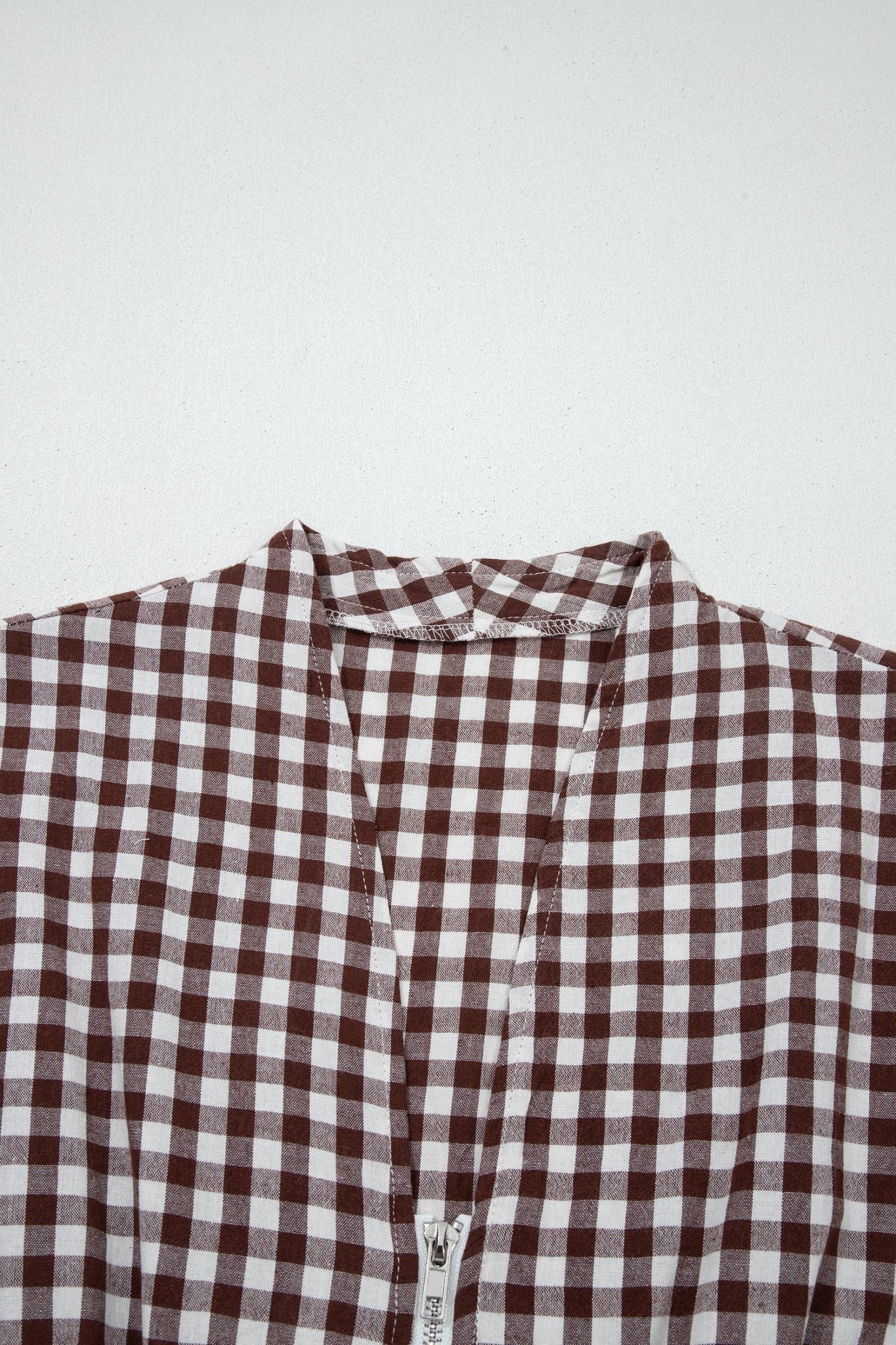 Gingham Plaid Zipped Cinched Waist Maxi Dress - Rooted & Reckless Co.