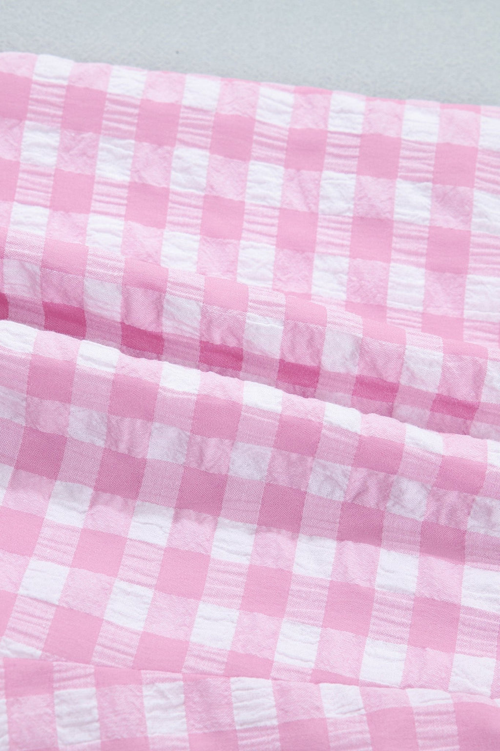 Gingham Ruffle Stripe Patchwork Lace Tie Shorts - Rooted & Reckless Co.