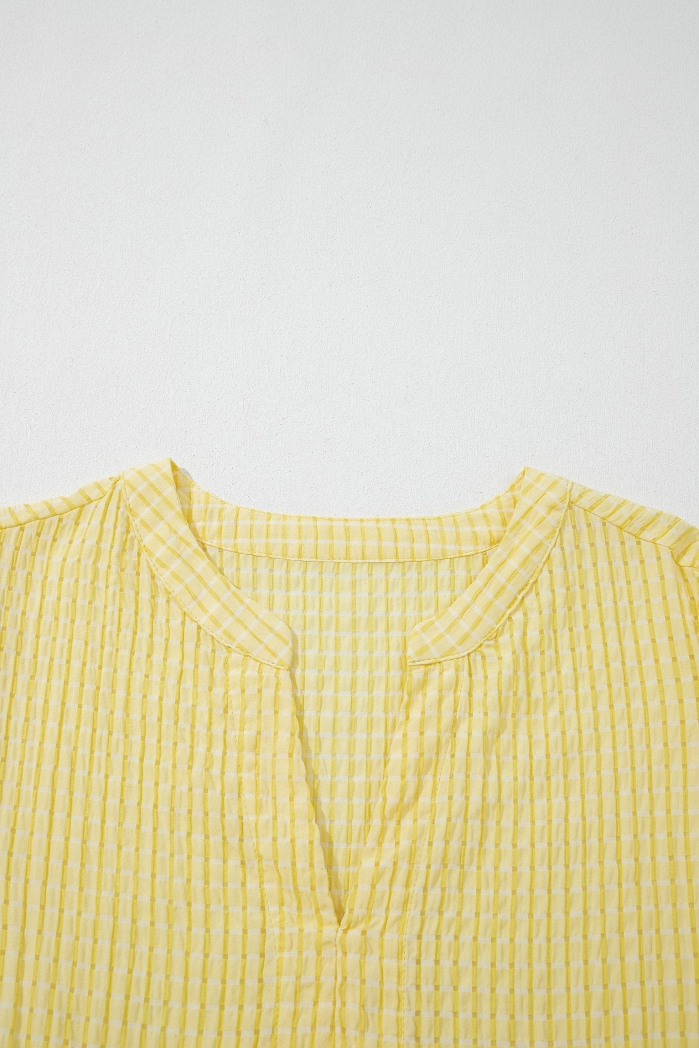 Gingham Textured Bow Tie Tiered Midi Dress - Rooted & Reckless Co.