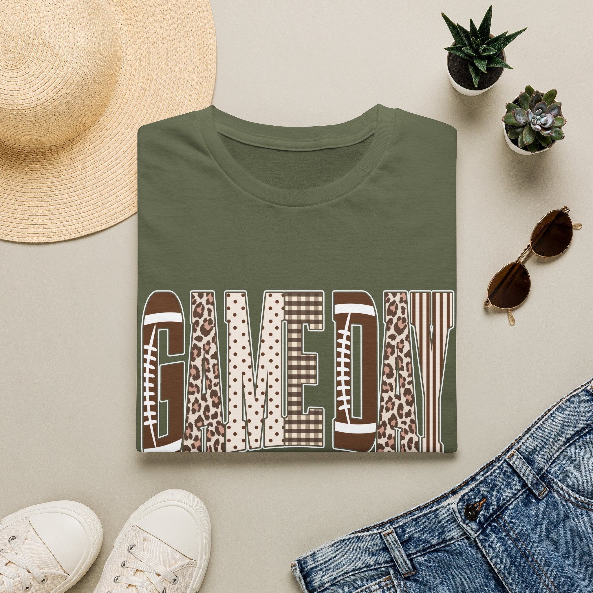 Give Day Leopard Pattern T-Shirt — Graphic Animal Print Tee - Rooted & Reckless Co.