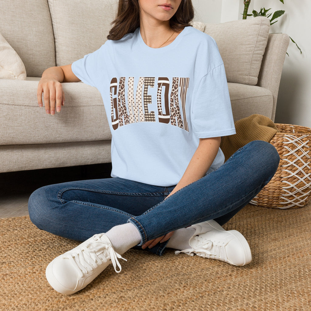 Give Day Leopard Pattern T-Shirt — Graphic Animal Print Tee - Rooted & Reckless Co.