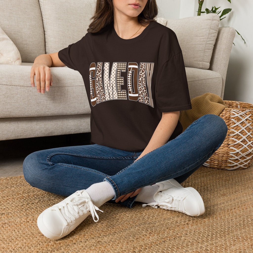 Give Day Leopard Pattern T-Shirt — Graphic Animal Print Tee - Rooted & Reckless Co.