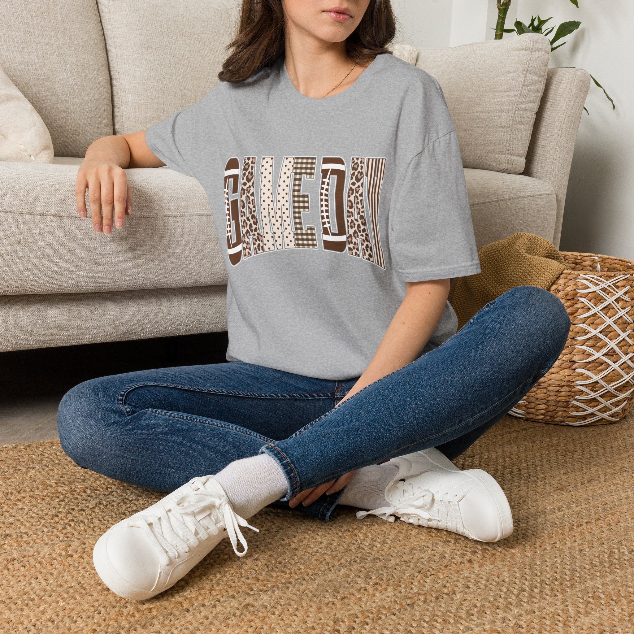 Give Day Leopard Pattern T-Shirt — Graphic Animal Print Tee - Rooted & Reckless Co.