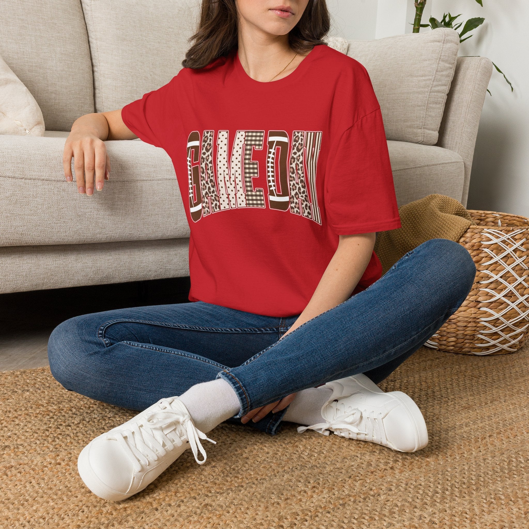 Give Day Leopard Pattern T-Shirt — Graphic Animal Print Tee - Rooted & Reckless Co.
