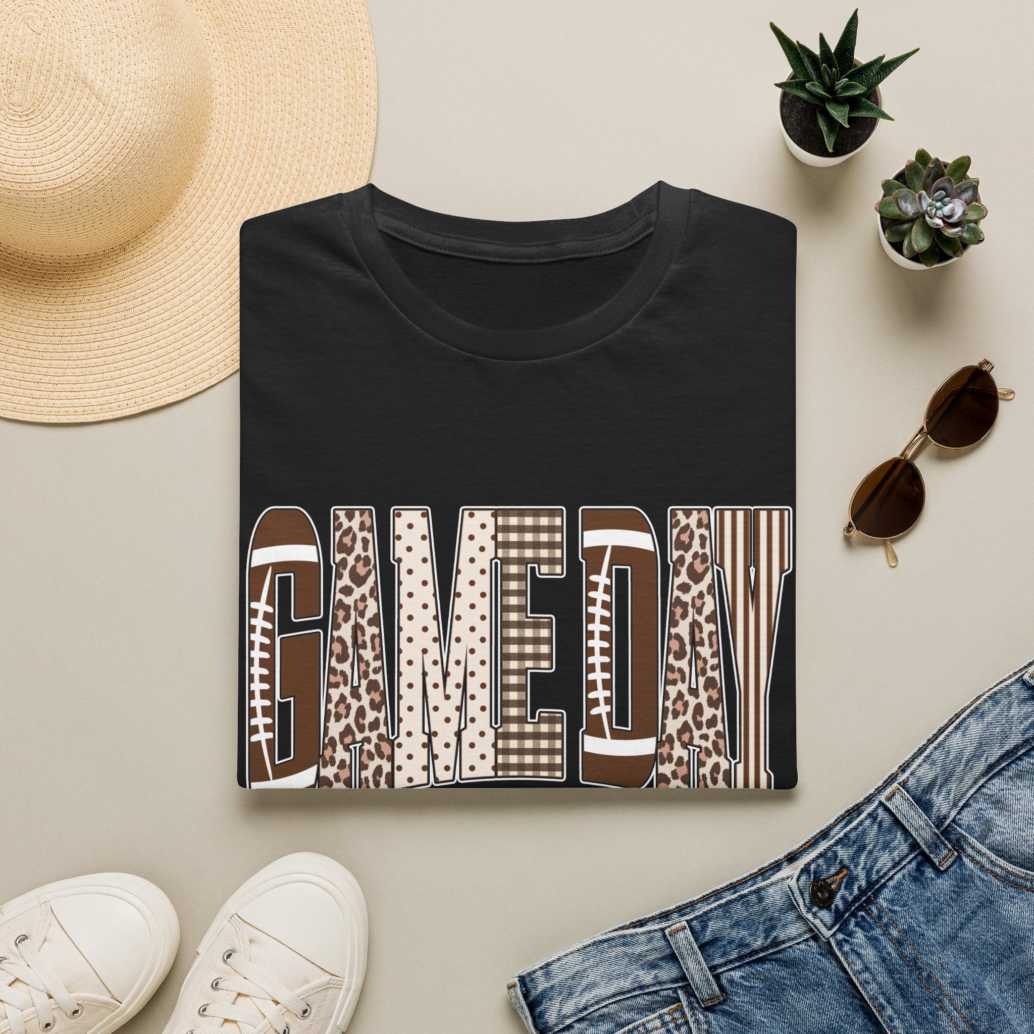 Give Day Leopard Pattern T-Shirt — Graphic Animal Print Tee - Rooted & Reckless Co.