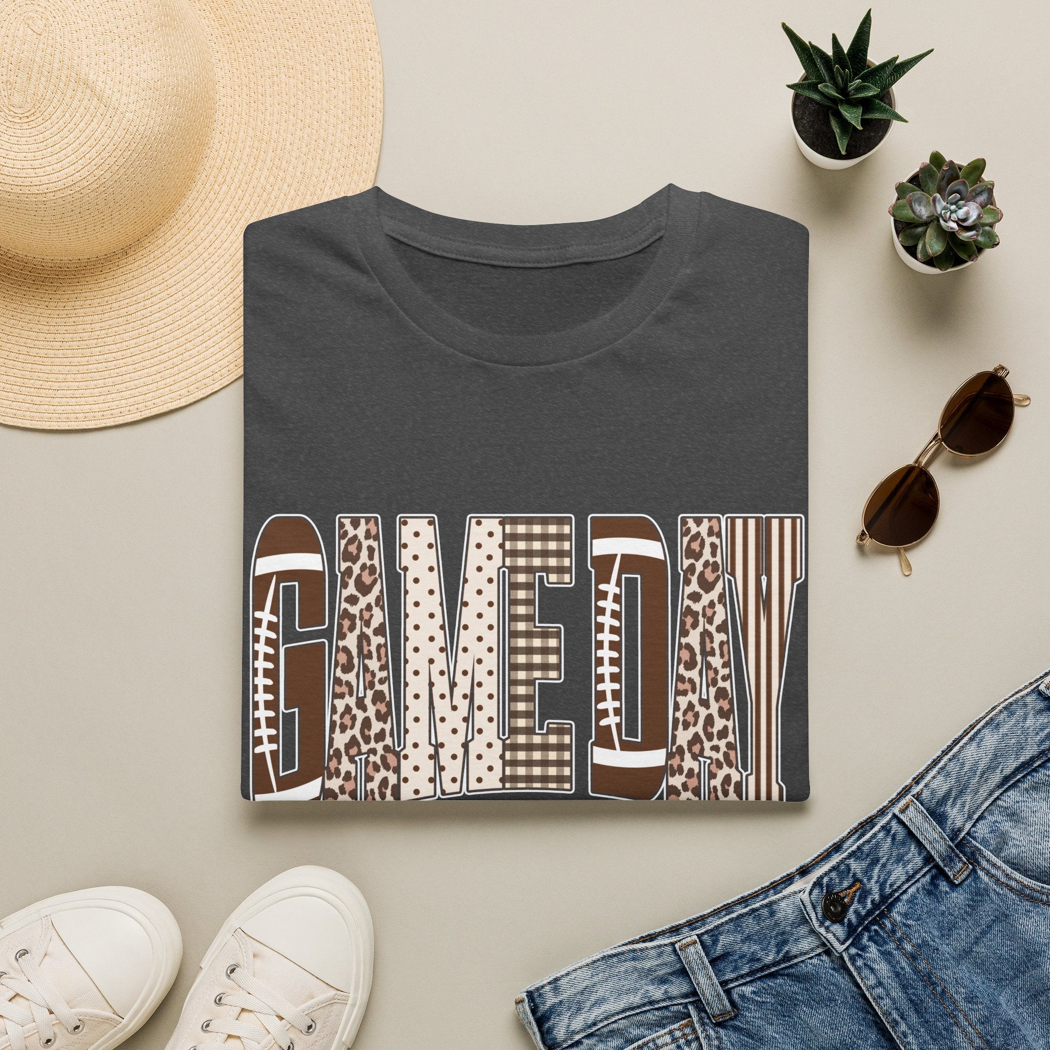 Give Day Leopard Pattern T-Shirt — Graphic Animal Print Tee - Rooted & Reckless Co.