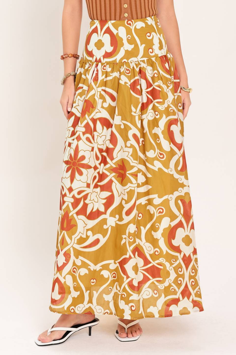 GOLDEN ISLAND WOVEN TOP AND SKIRT SET - Rooted & Reckless Co.