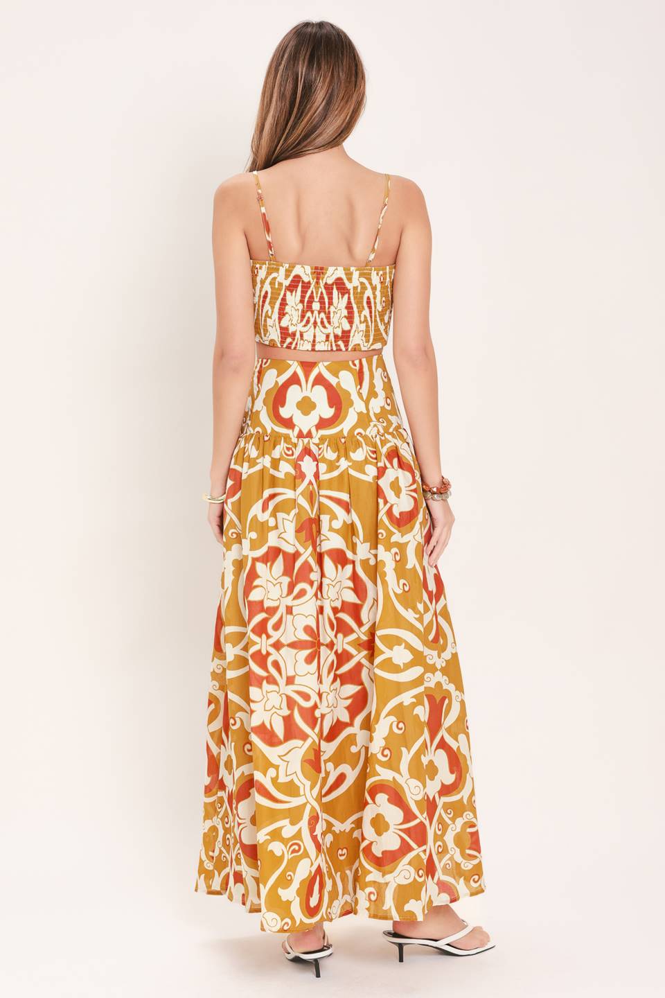 GOLDEN ISLAND WOVEN TOP AND SKIRT SET - Rooted & Reckless Co.
