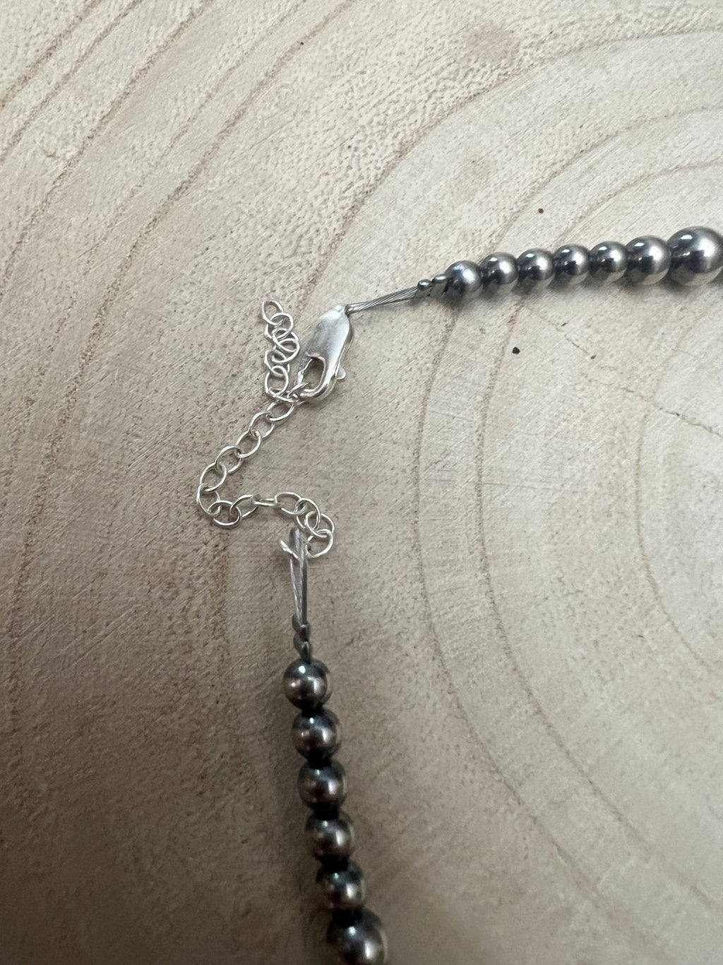Graduated Sterling Pearl Choker — 15 inch (4-5-6-8mm Oxidized) - Rooted & Reckless Co.