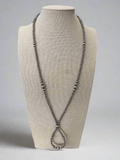 Graduated Sterling Pearl Hoop Necklace — 23 inch (4-5-6-8mm) - Rooted & Reckless Co.