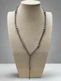 Graduated Sterling Pearl Lariat Necklace — 18 inch (with 4 inch drop, 4-5-6-8mm graduated) - Rooted & Reckless Co.