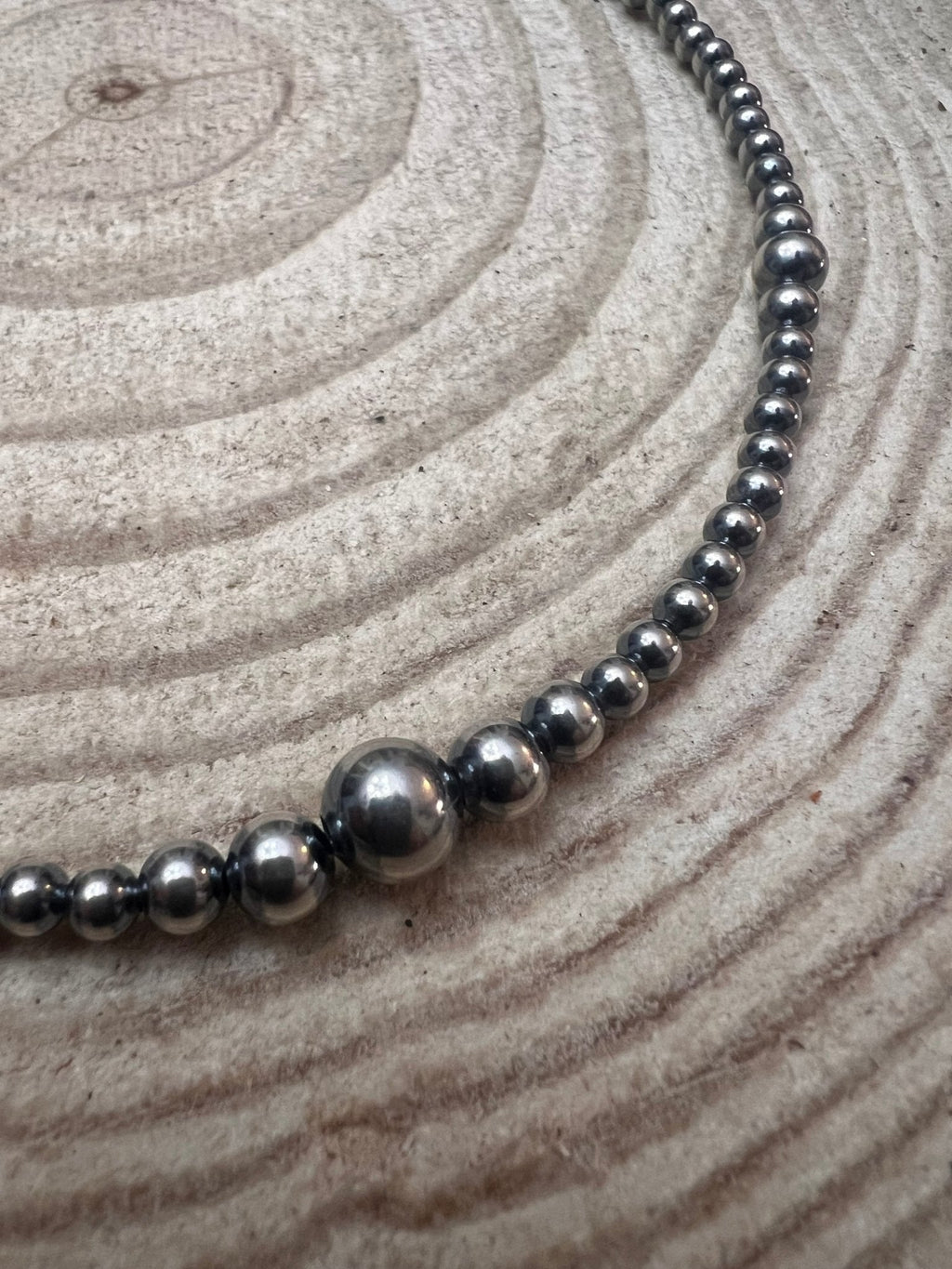 Graduated Sterling Pearl Necklace — 18 inch (4-5-6-8mm) - Rooted & Reckless Co.