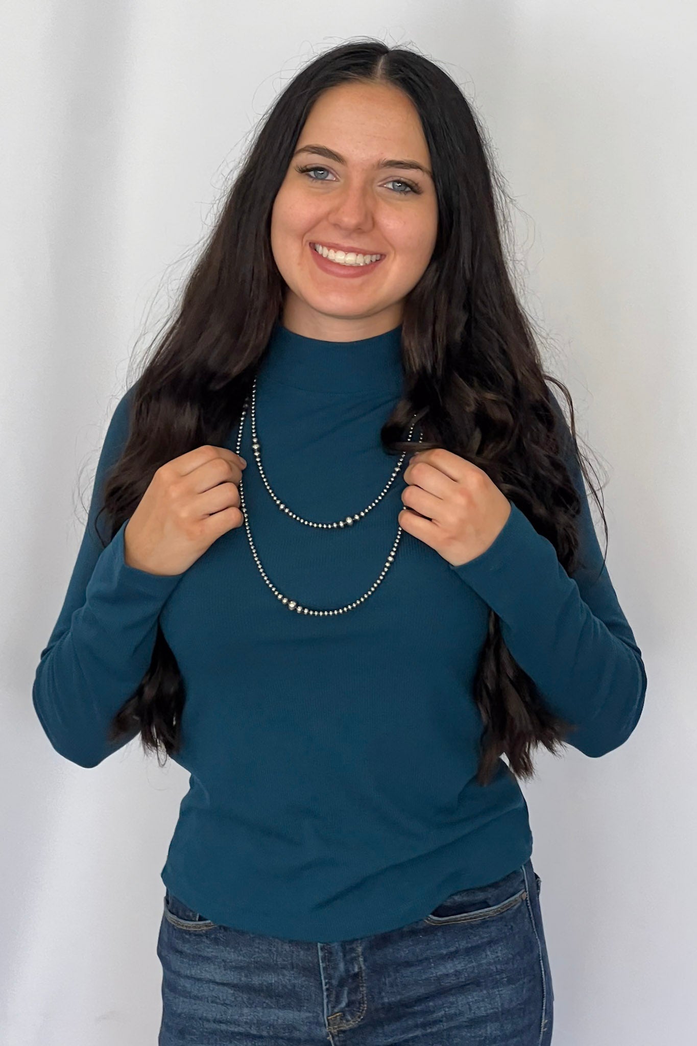 Graduated Sterling Pearl Necklace — 22 inch (4-5-6-8mm) - Rooted & Reckless Co.