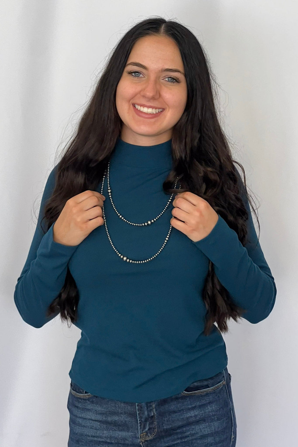 Graduated Sterling Pearl Necklace — 28 inch (Made in USA, 4-5-6-8mm) - Rooted & Reckless Co.
