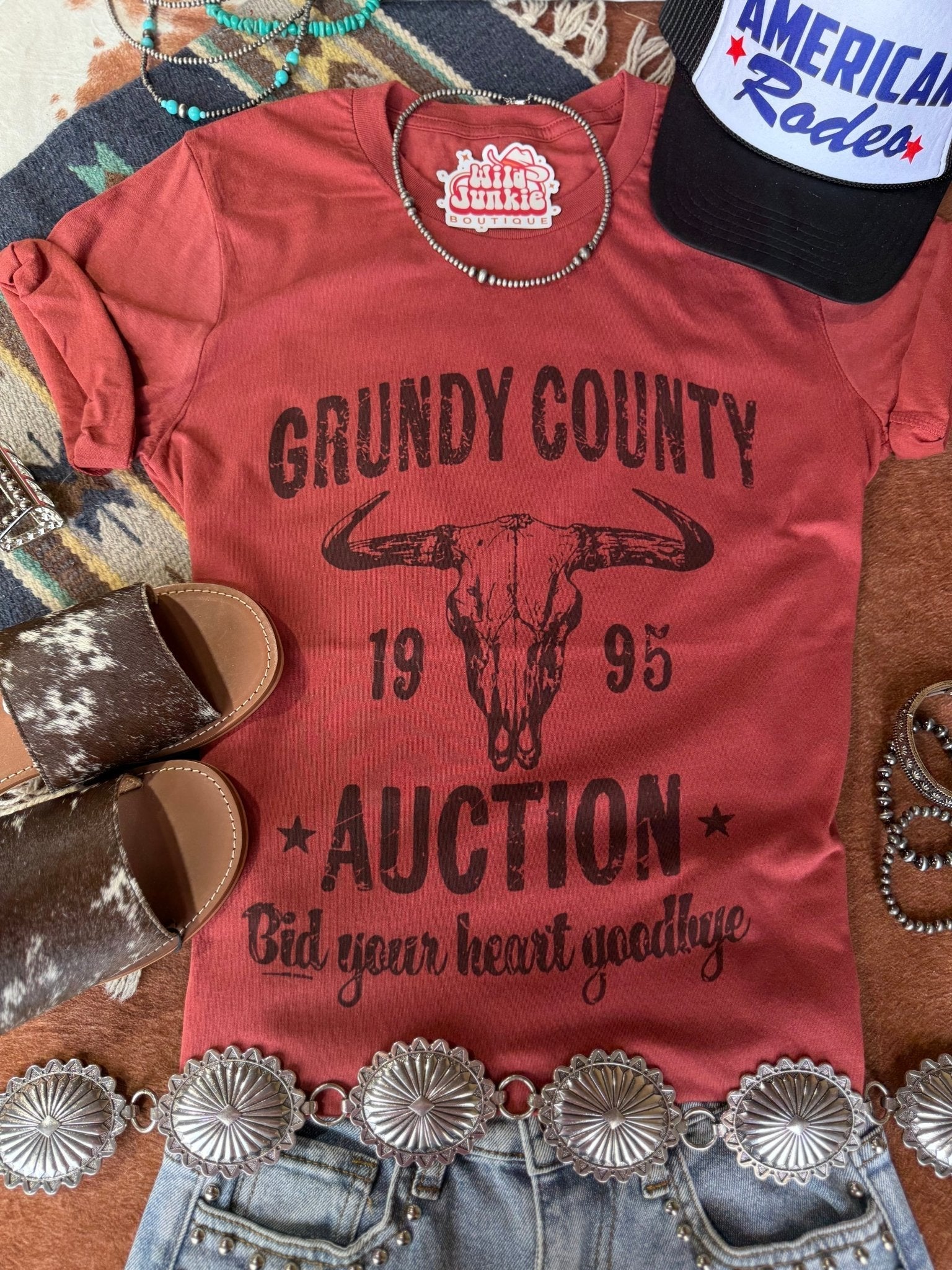 Grundy County Auction Graphic Tee - Rooted & Reckless Co.