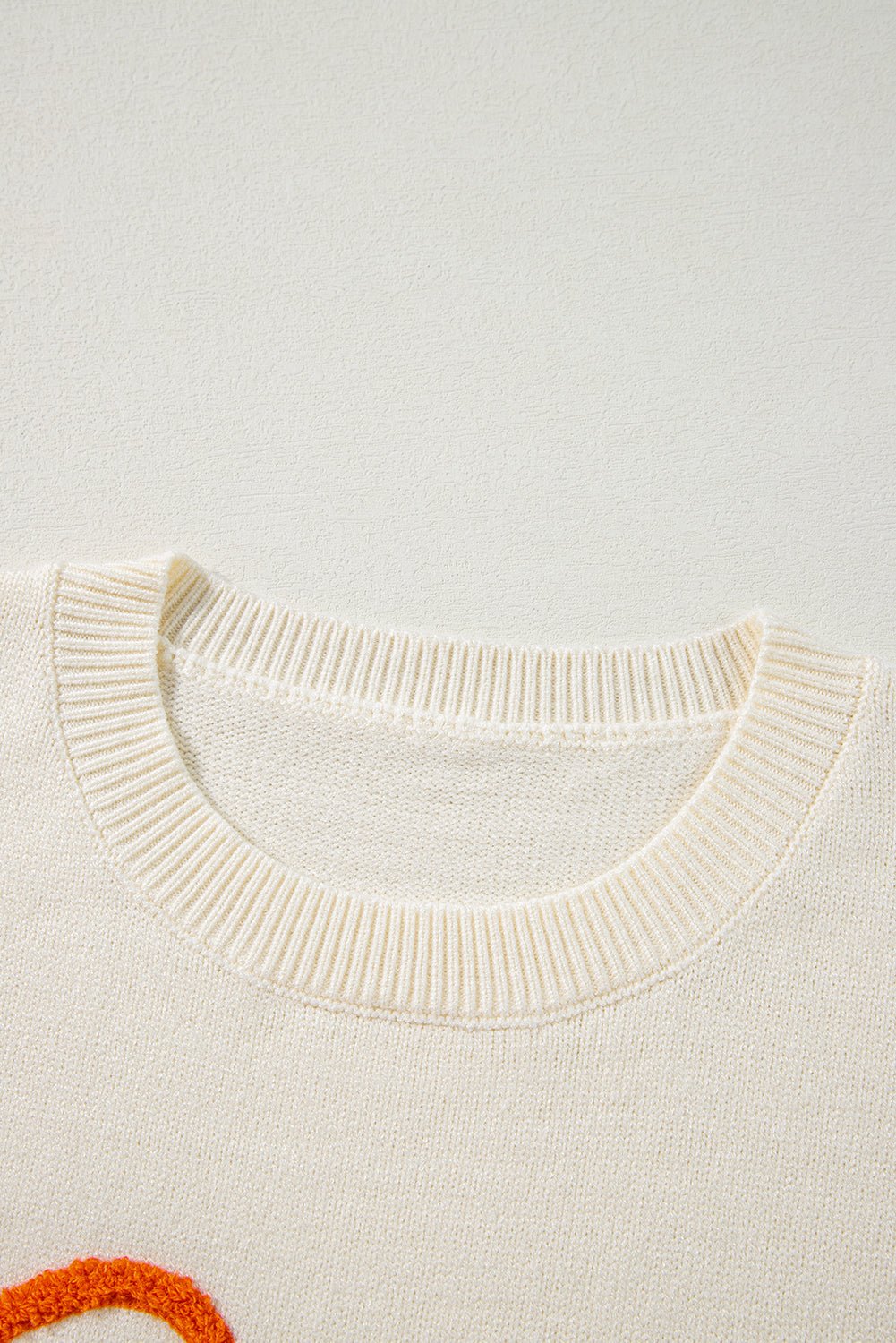 Halloween Boo Drop Shoulder Ribbed Trim Sweater - Rooted & Reckless Co.