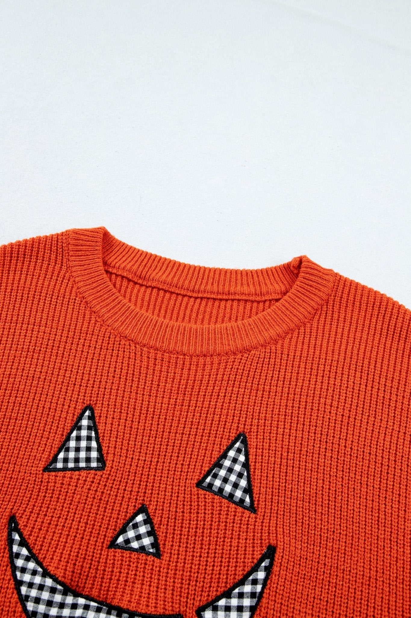 Halloween Drop Shoulder Long Sleeve Round Neck Sweater - Rooted & Reckless Co.