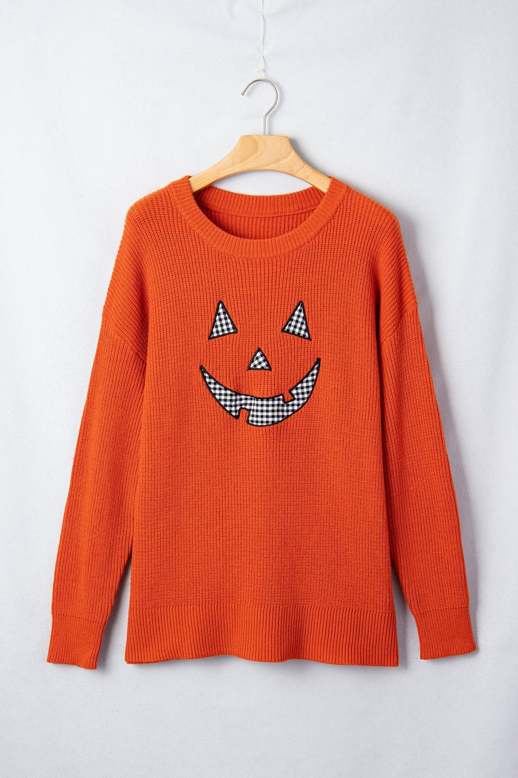 Halloween Drop Shoulder Long Sleeve Round Neck Sweater - Rooted & Reckless Co.