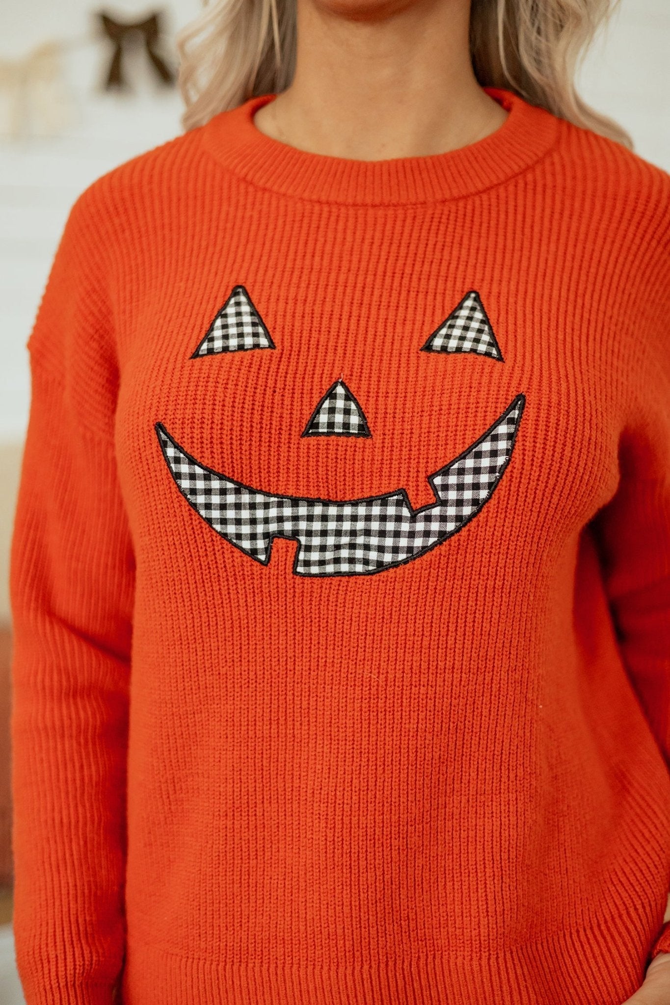 Halloween Drop Shoulder Long Sleeve Round Neck Sweater - Rooted & Reckless Co.