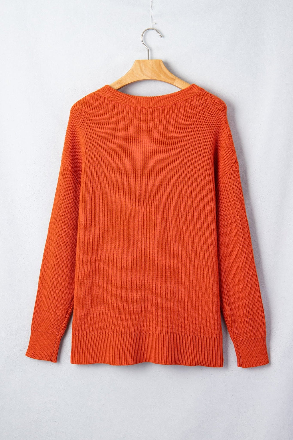 Halloween Drop Shoulder Long Sleeve Round Neck Sweater - Rooted & Reckless Co.