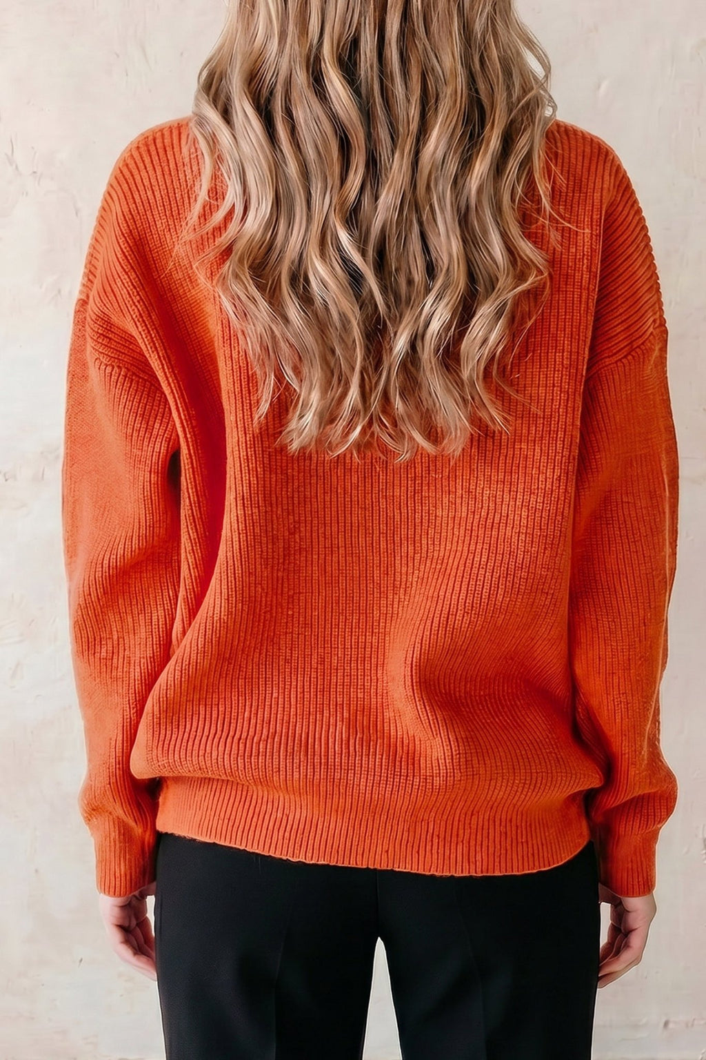 Halloween Drop Shoulder Long Sleeve Round Neck Sweater - Rooted & Reckless Co.