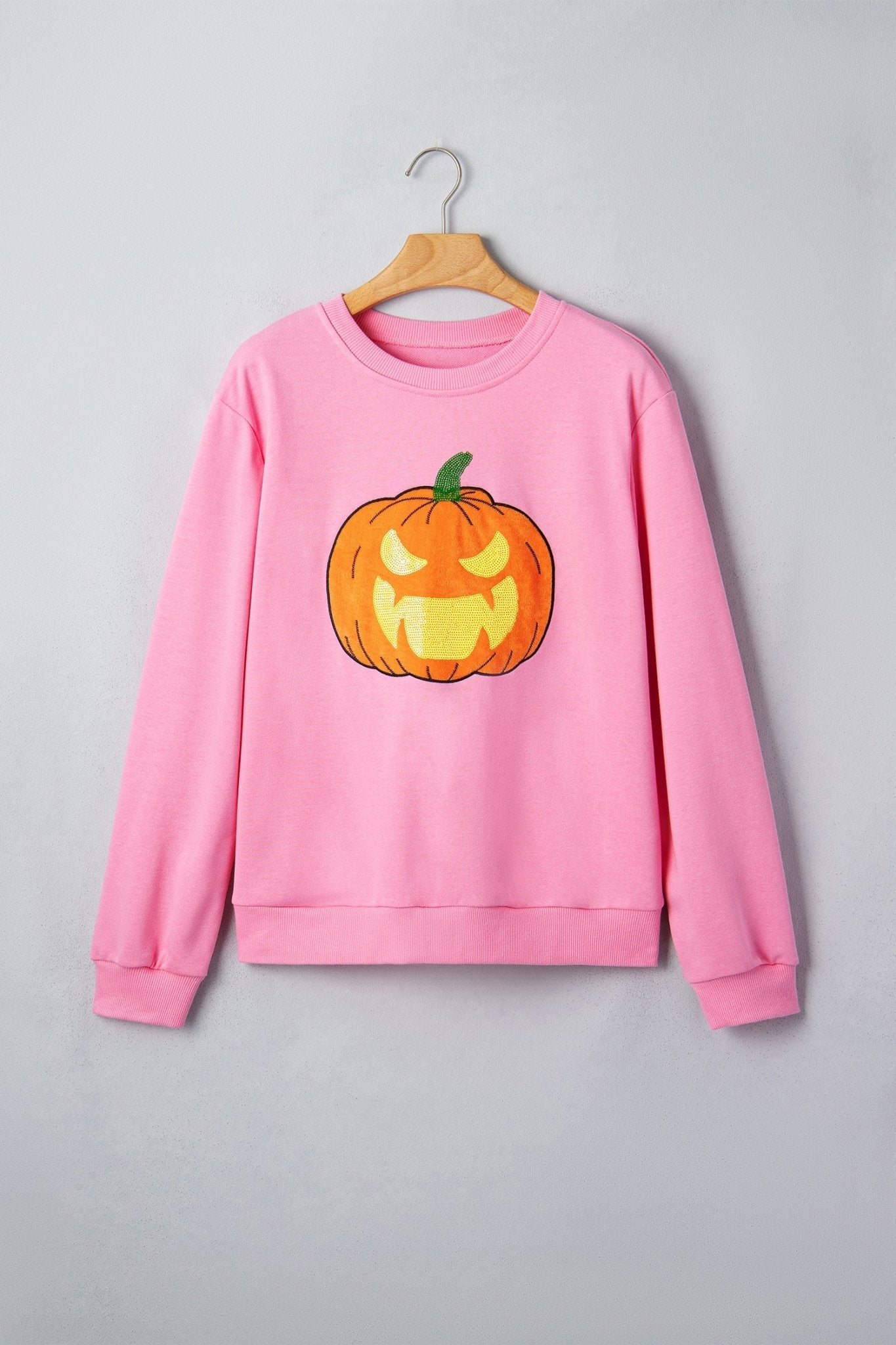 Halloween Embroidered Jack-O-Lantern Sweatshirt - Rooted & Reckless Co.