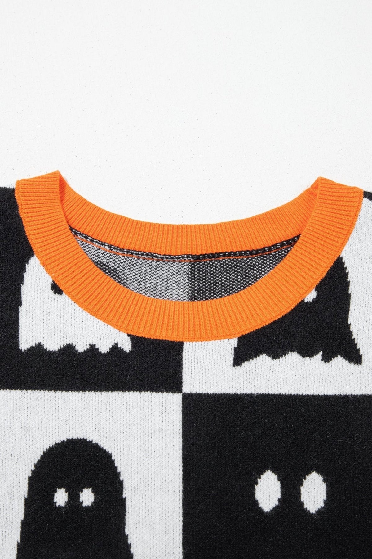 Halloween Ghost Checker Short Sleeve Knit Top - Rooted & Reckless Co.