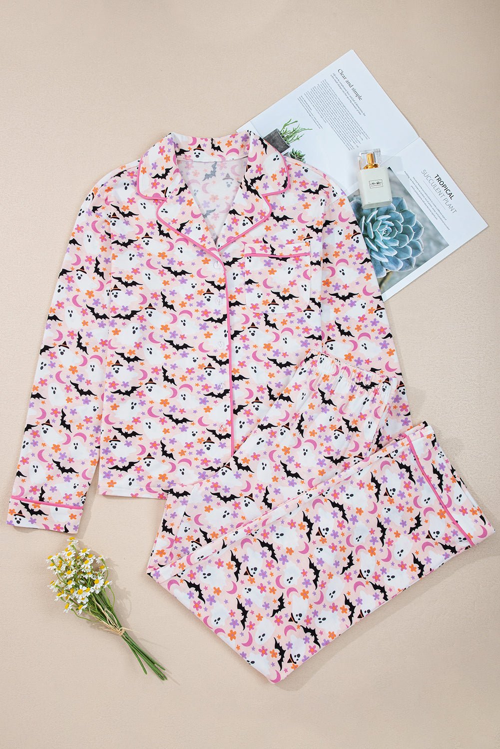 Halloween Ghosts & Bats Pajama Set - Rooted & Reckless Co.