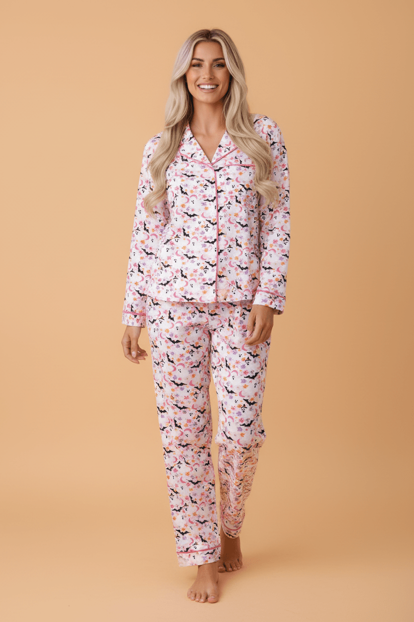 Halloween Ghosts & Bats Pajama Set - Rooted & Reckless Co.