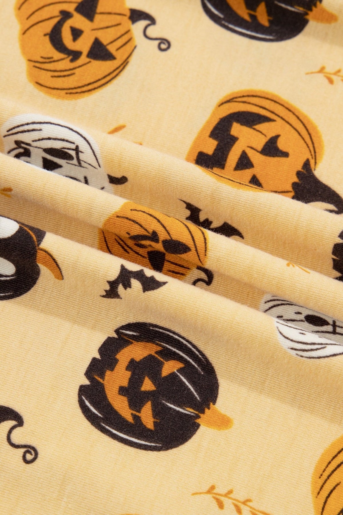Halloween Jack-O-Lantern Ruffle Top & Shorts Lounge Set - Rooted & Reckless Co.