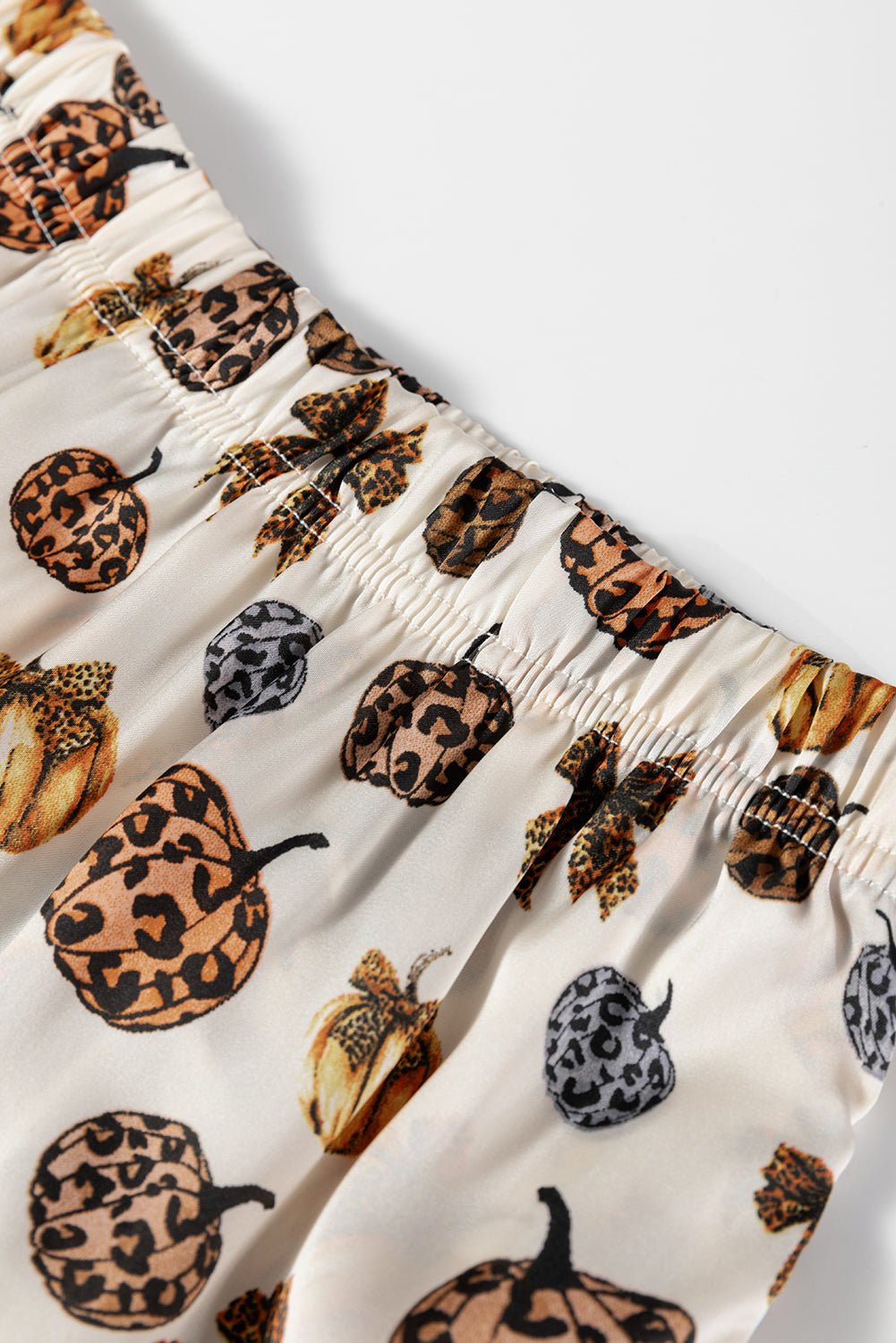 Halloween Leopard Pumpkin Top & Pants Pajama Set - Rooted & Reckless Co.