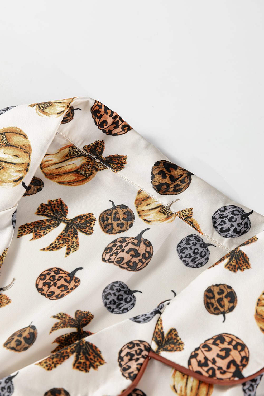Halloween Leopard Pumpkin Top & Pants Pajama Set - Rooted & Reckless Co.