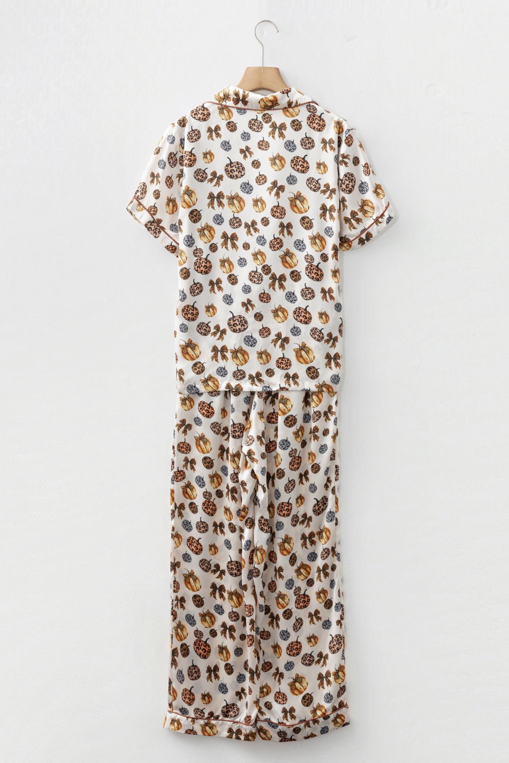 Halloween Leopard Pumpkin Top & Pants Pajama Set - Rooted & Reckless Co.