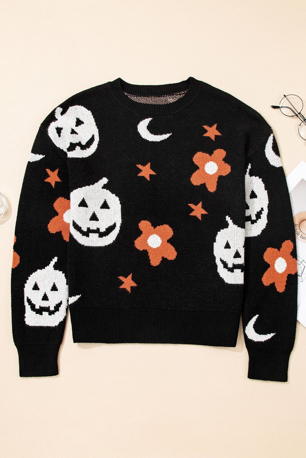 Halloween Mythical Night Drop Shoulder Sweater - Rooted & Reckless Co.