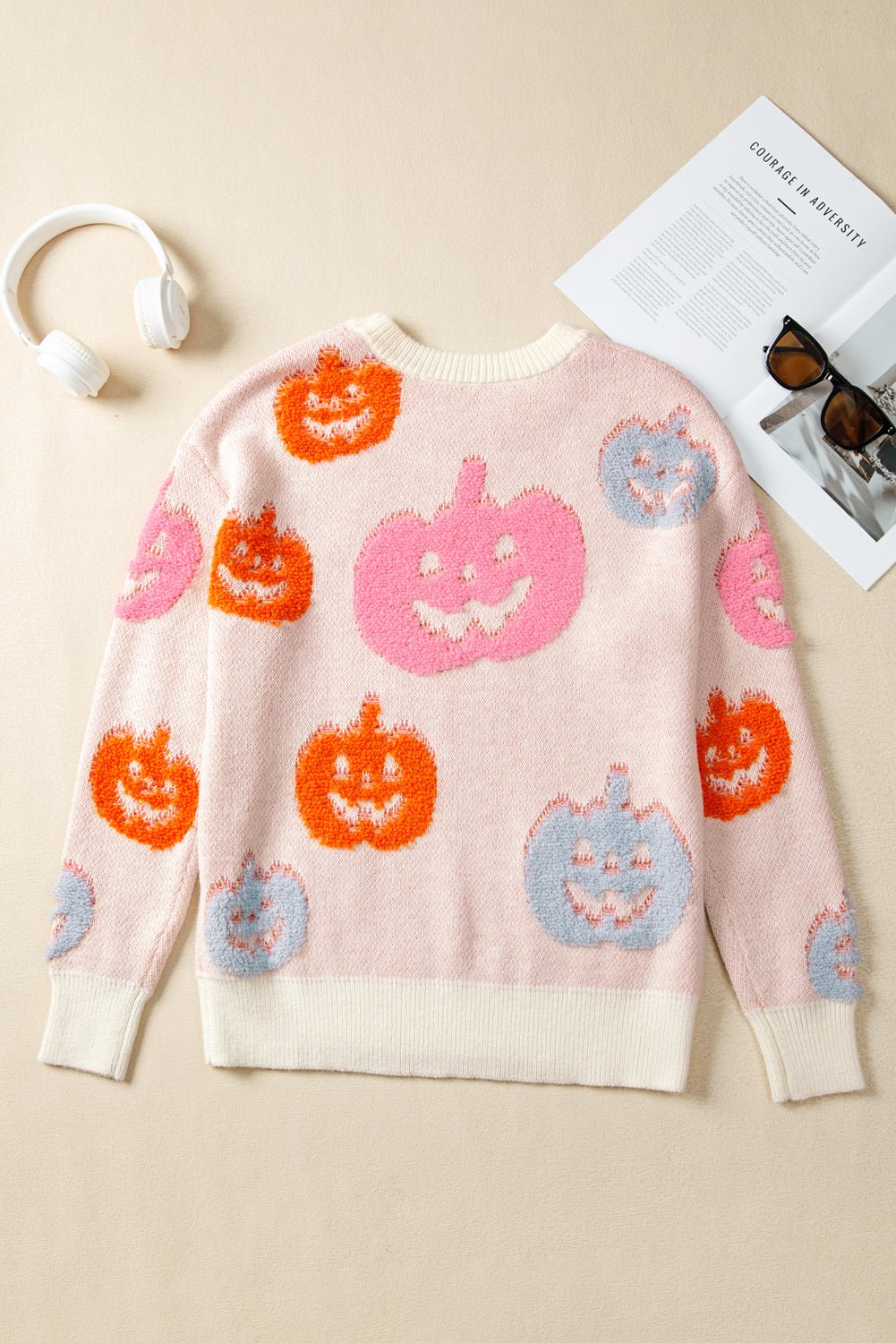 Halloween Pumpkin Crewneck Sweater - Rooted & Reckless Co.