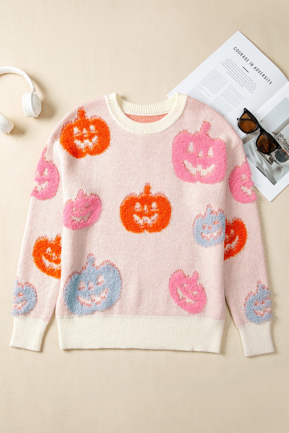 Halloween Pumpkin Crewneck Sweater - Rooted & Reckless Co.
