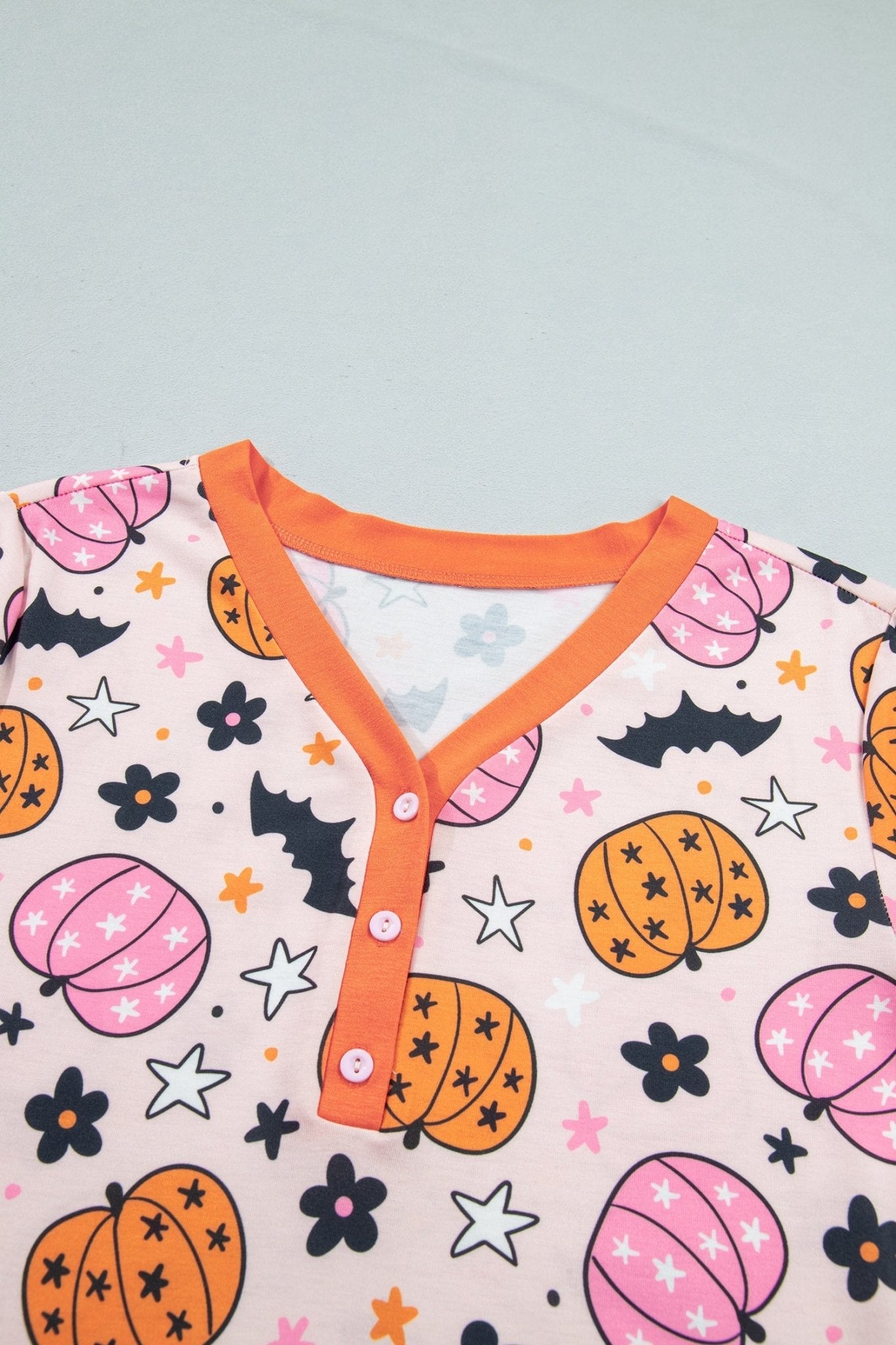 Halloween Pumpkin Long Sleeve Top & Pants Lounge Set - Rooted & Reckless Co.