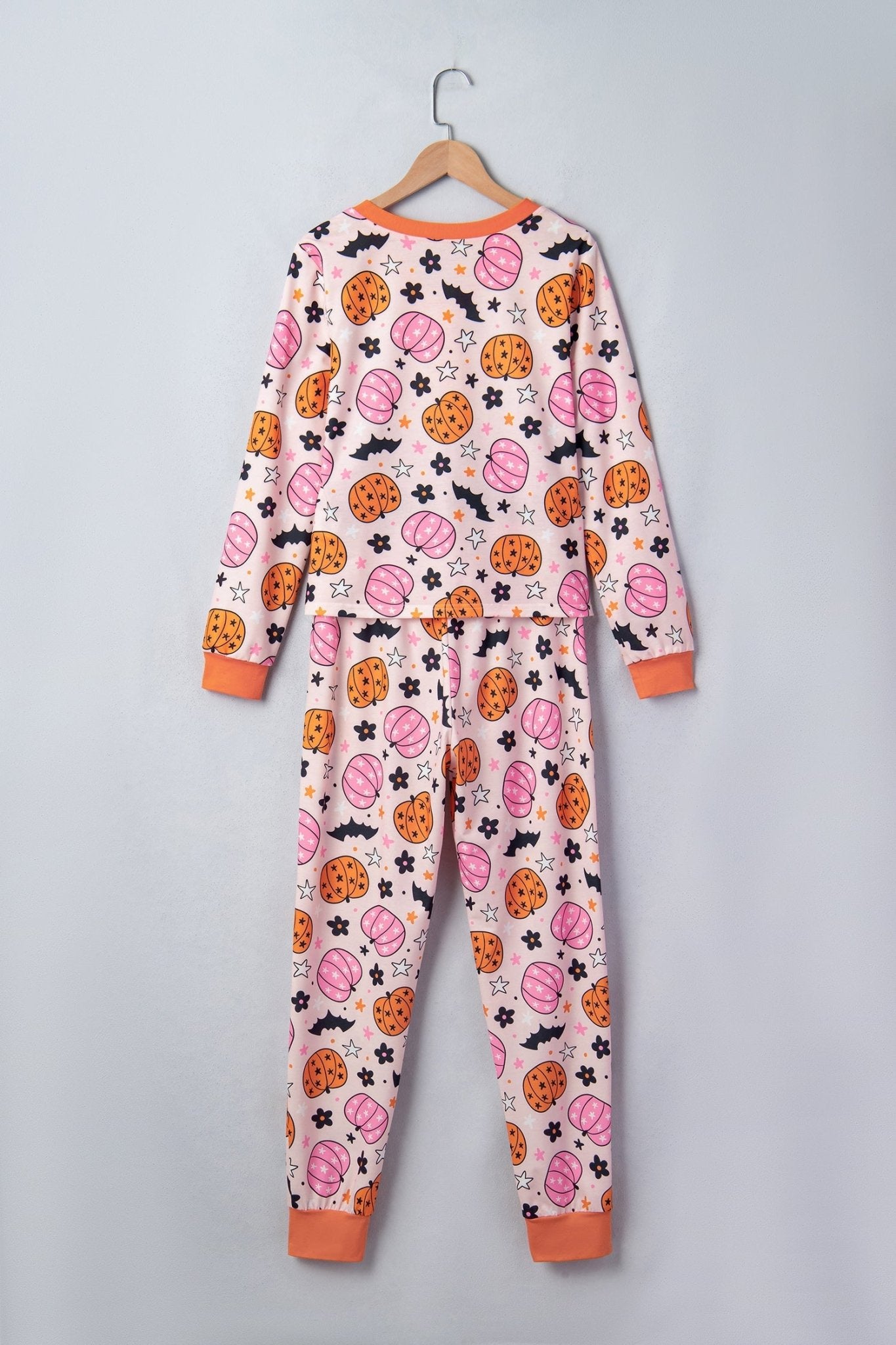 Halloween Pumpkin Long Sleeve Top & Pants Lounge Set - Rooted & Reckless Co.