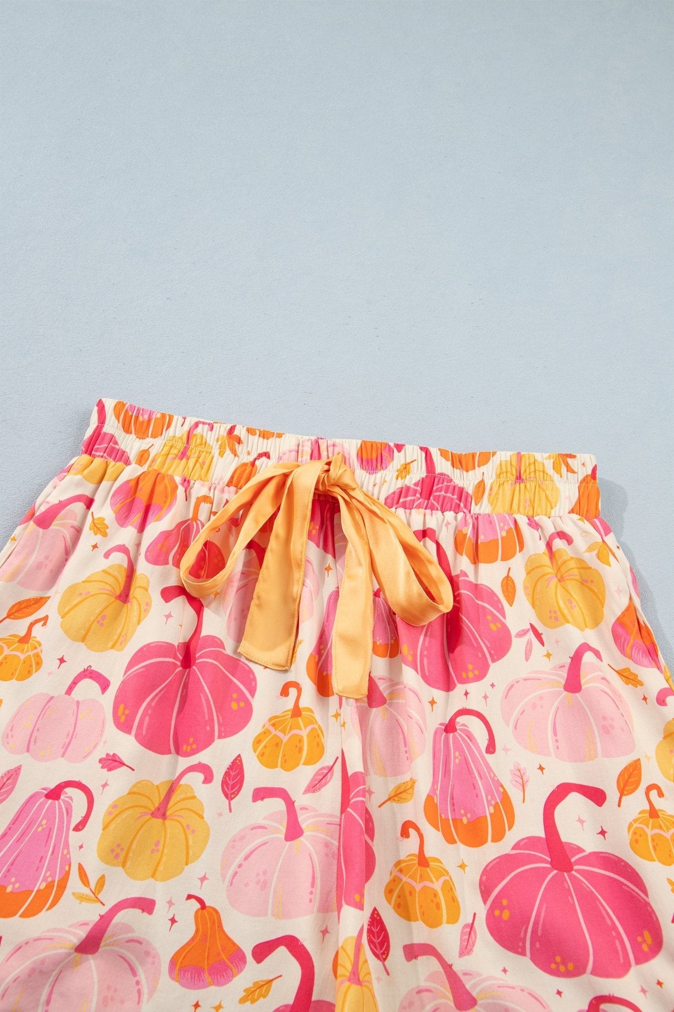 Halloween Pumpkin Top & Ruffle Shorts Lounge Set - Rooted & Reckless Co.