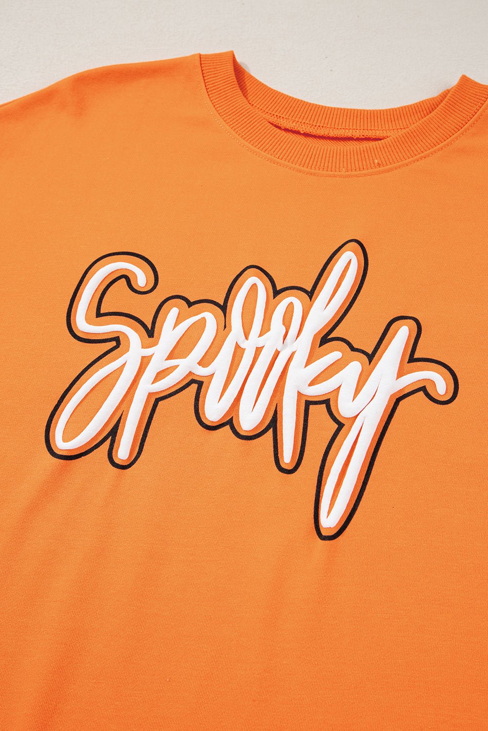 Halloween Spooky Graphic Print Crew Neck Sweatshirt - Rooted & Reckless Co.