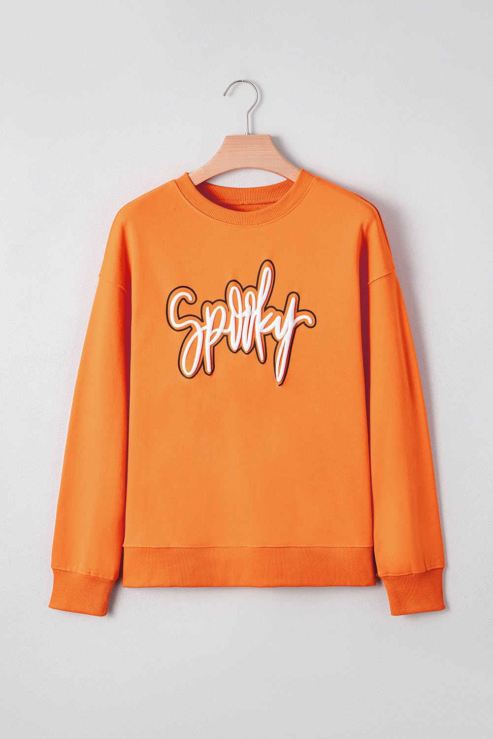 Halloween Spooky Graphic Print Crew Neck Sweatshirt - Rooted & Reckless Co.