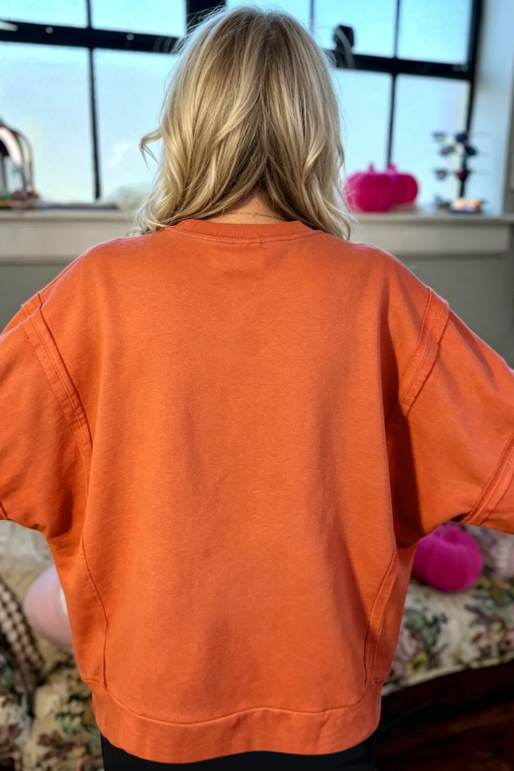 Halloween Witchy Plaid Patchwork Exposed Seam Sweatshirt - Rooted & Reckless Co.