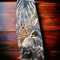 Hand-Painted Large Buck Hat Feather by Chad Demien — Wildlife Artisan Western Hat Accessory (Premium $125, Custom Available) - Rooted & Reckless Co.