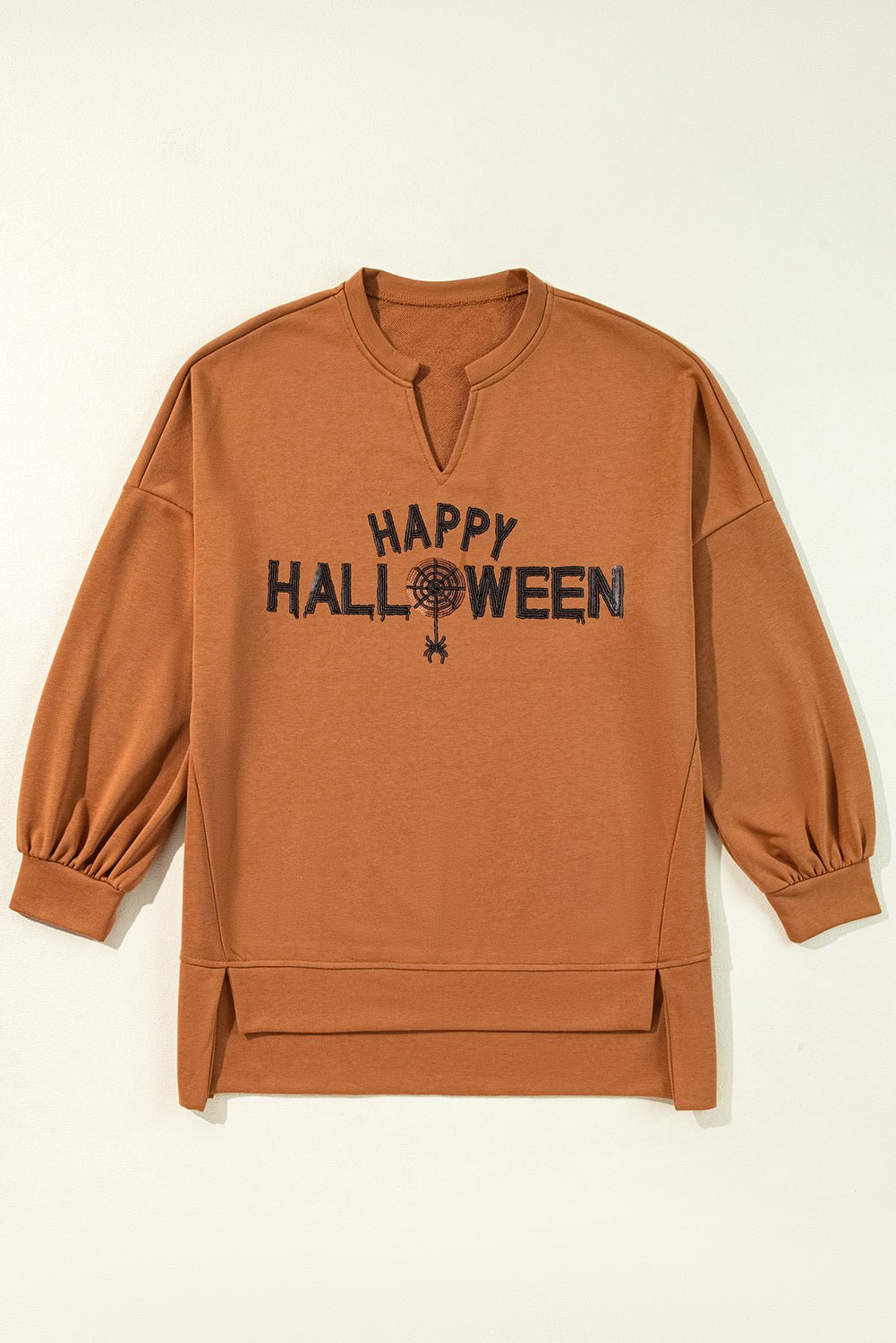 Happy Halloween Sequin Graphic Long Sleeve Top - Rooted & Reckless Co.