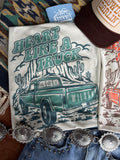 Heart Like A Truck Graphic Tee - Turquoise - Rooted & Reckless Co.