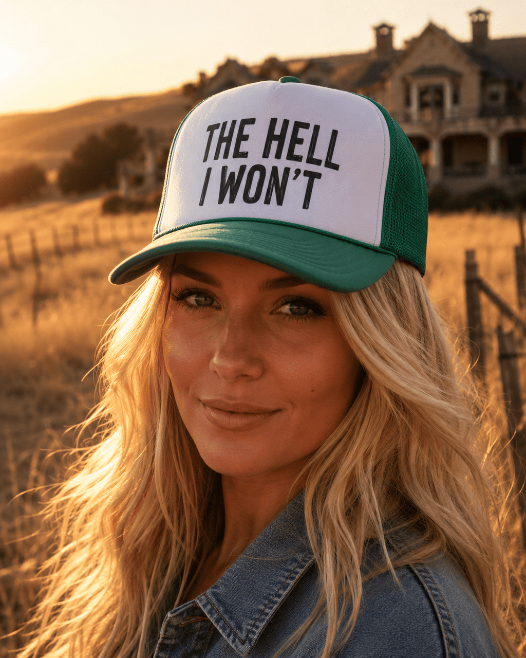 Hell I Won't Trucker Hat - Rooted & Reckless Co.