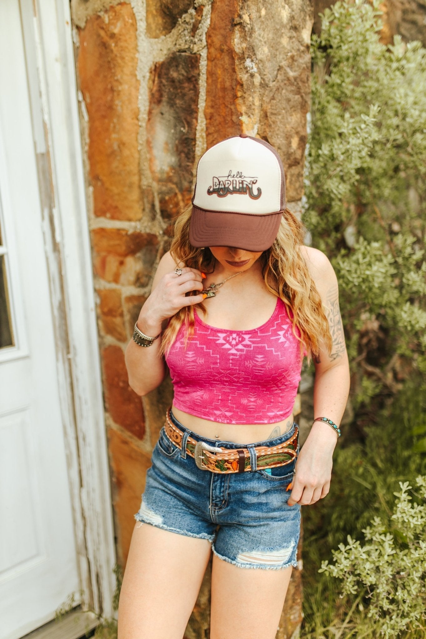 Hello Darlin' Trucker Hat - Rooted & Reckless Co.